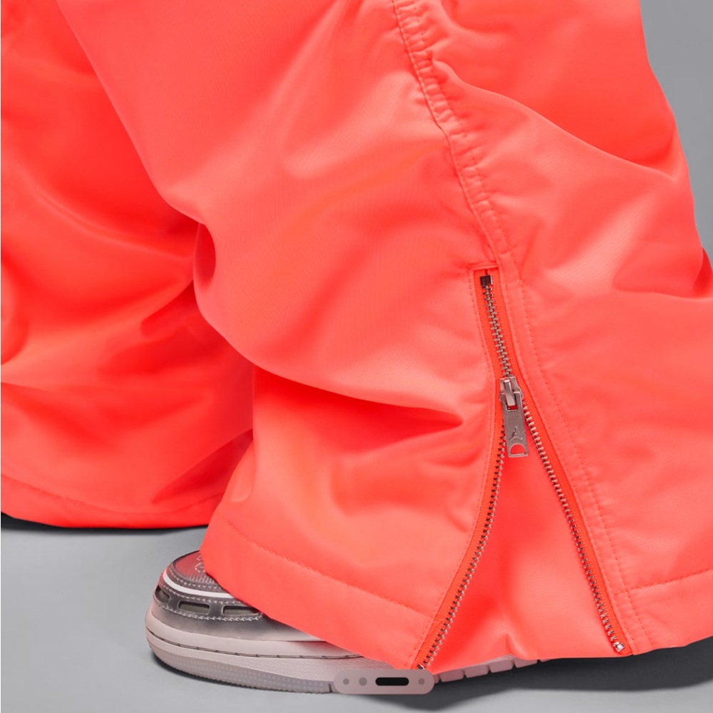 Jordan Wide-Leg Cargo Pants in Neon Coral - Picture 4 of 7